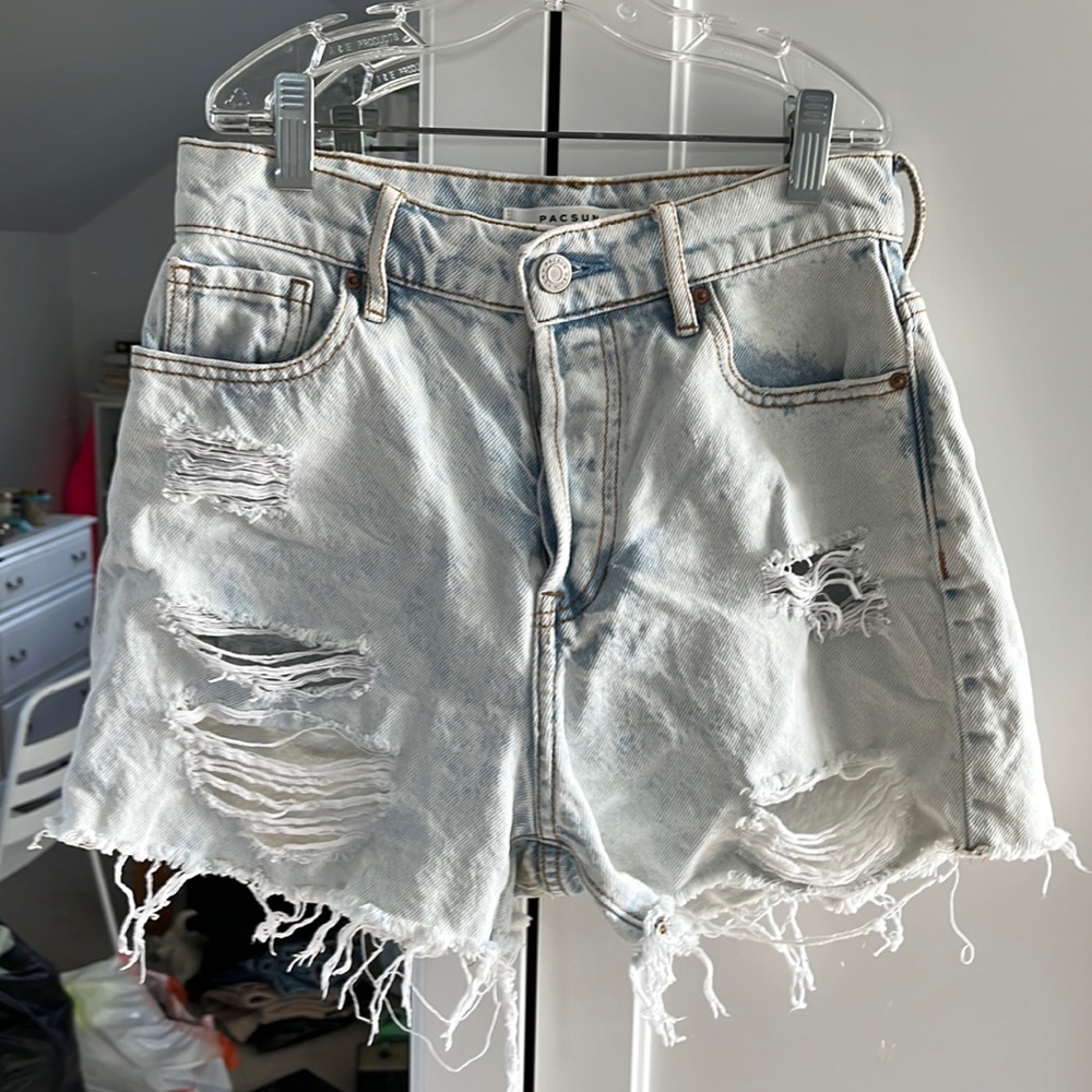 PacSun Ripped High Waisted Cutoff Jeans